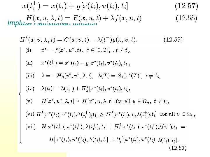 Impluse Hamiltonian function 