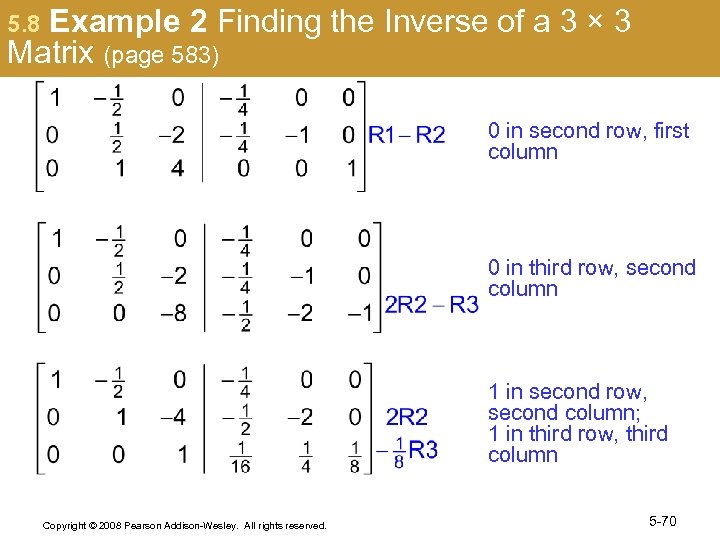 5. 8 Example 2 Finding the Inverse of a 3 × 3 Matrix (page