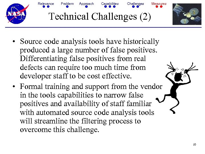 Relevance Problem Approach Capabilities Challenges Measures Technical Challenges (2) • Source code analysis tools