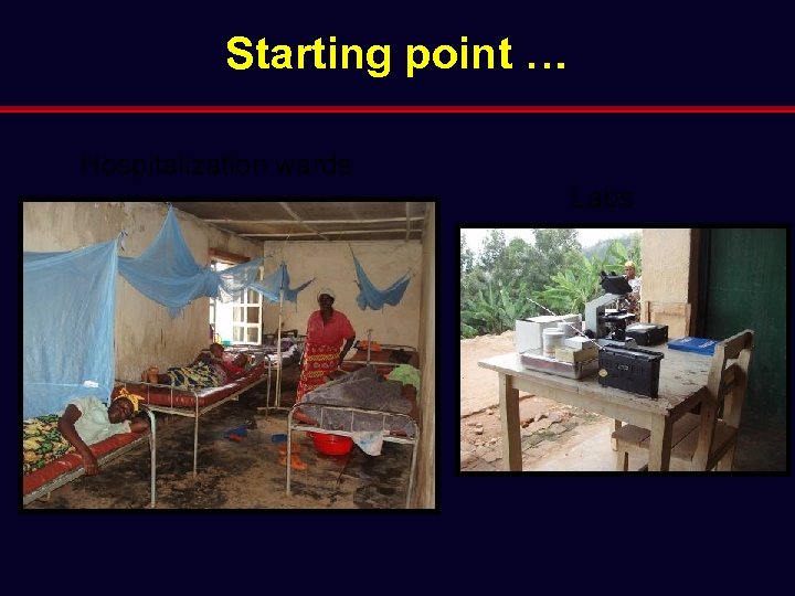 Starting point … Hospitalization wards Labs 