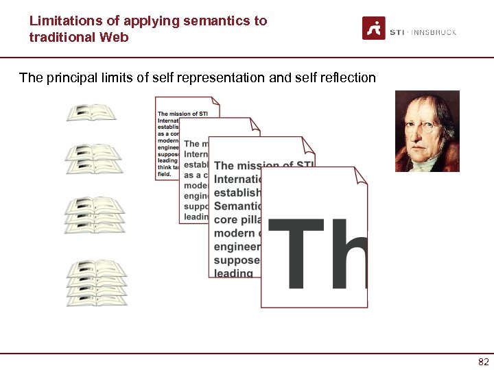 Limitations of applying semantics to traditional Web The principal limits of self representation and