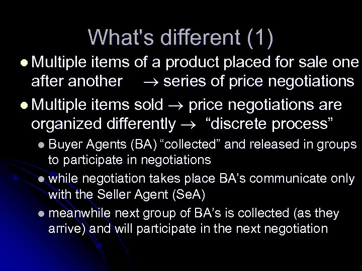 What's different (1) l Multiple items of a product placed for sale one after