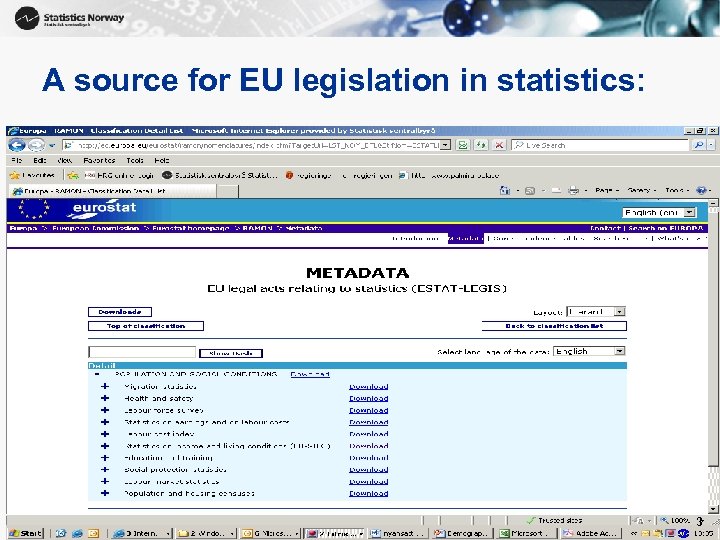 A source for EU legislation in statistics: 3 