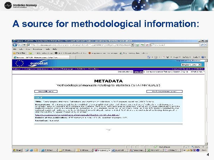 A source for methodological information: 4 