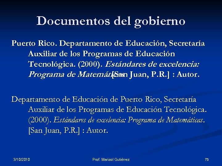 Documentos del gobierno Puerto Rico. Departamento de Educación, Secretaría Auxiliar de los Programas de