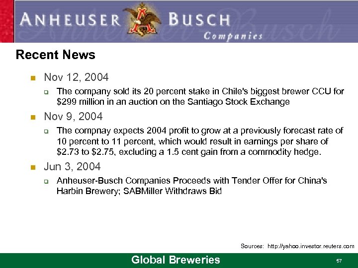 Recent News n Nov 12, 2004 q n Nov 9, 2004 q n The