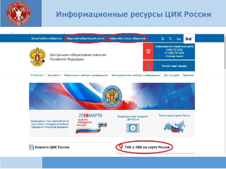 Информационные ресурсы ЦИК России 