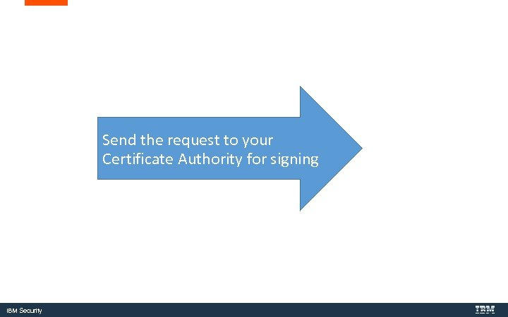 Send the request to your Certificate Authority for signing IBM Security 