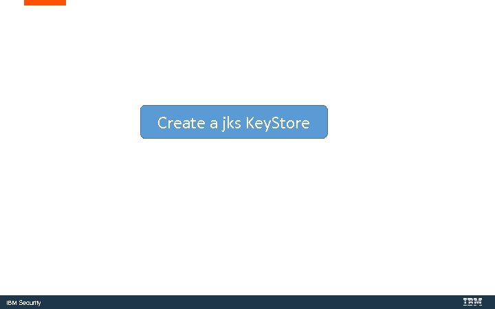Create a jks Key. Store IBM Security 