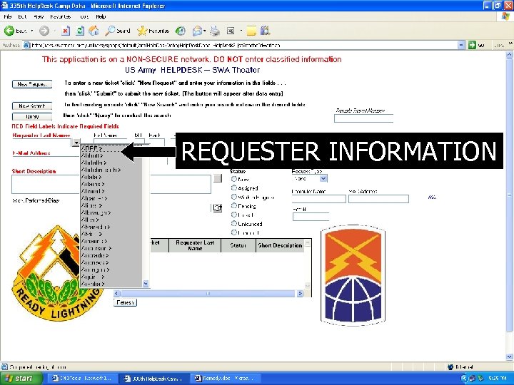 REQUESTER INFORMATION 
