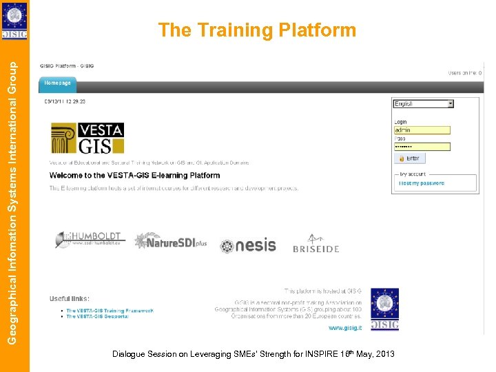 Geographical Infomation Systems International Group The Training Platform Dialogue Session on Leveraging SMEs’ Strength