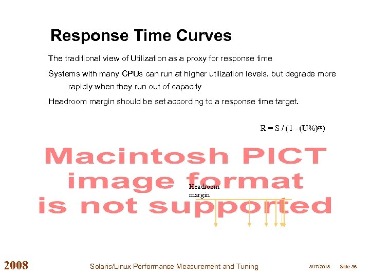 Response Time Curves The traditional view of Utilization as a proxy for response time