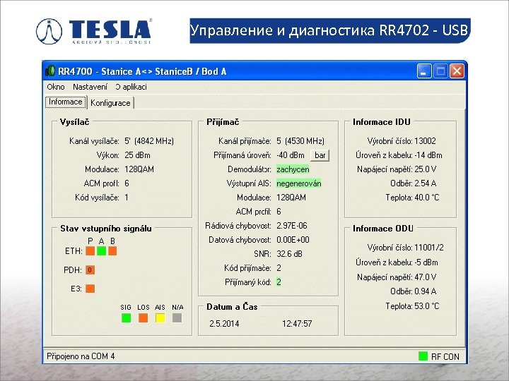 Управление и диагностика RR 4702 - USB Slaboproudé montáže 