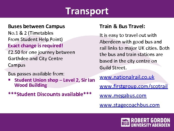 Transport Buses between Campus No. 1 & 2 (Timetables From Student Help Point) Exact