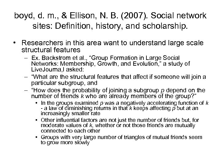 boyd, d. m. , & Ellison, N. B. (2007). Social network sites: Definition, history,