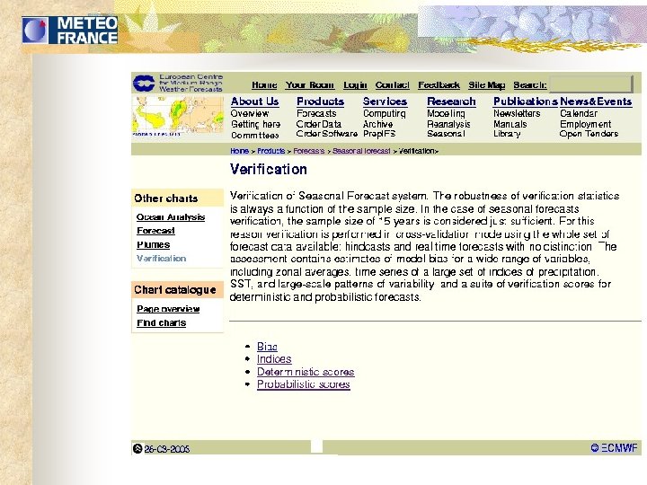 The ECMWF Web site 