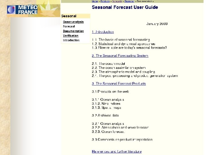 The ECMWF Web site 