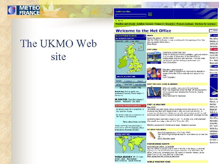 The UKMO Web site 