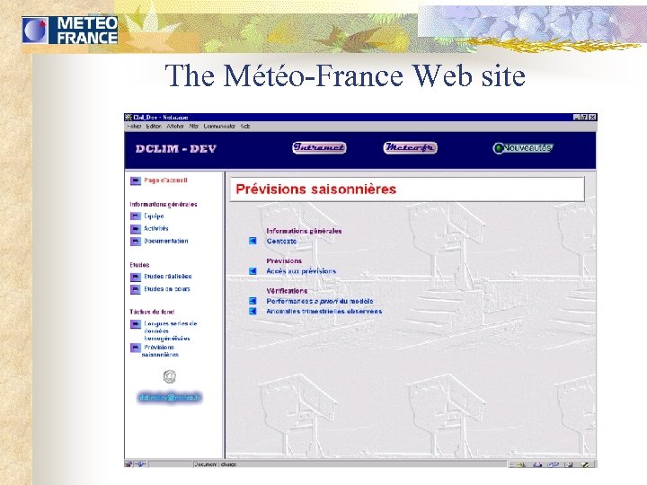 The Météo-France Web site 