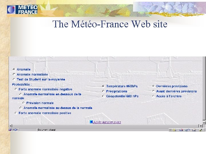 The Météo-France Web site 