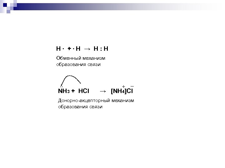 Тип химической связи nh3 схема образования