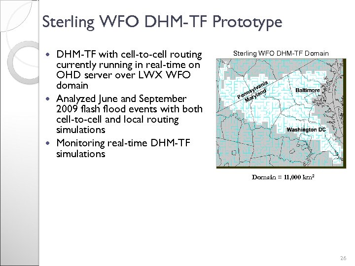 Sterling WFO DHM-TF Prototype DHM-TF with cell-to-cell routing currently running in real-time on OHD