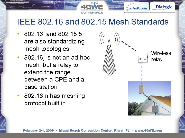 IEEE 802. 16 and 802. 15 Mesh Standards • 802. 16 j and 802.