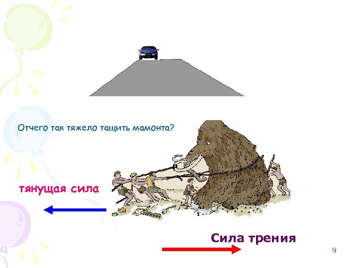 Отчего так тяжело тащить мамонта? тянущая сила Сила трения 9 