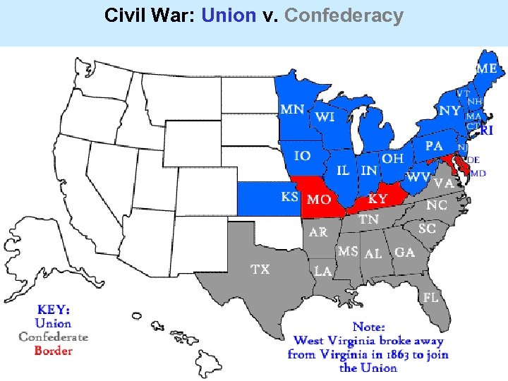 Civil War: Union v. Confederacy 