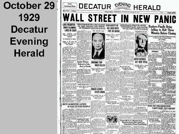 October 29 1929 Decatur Evening Herald 
