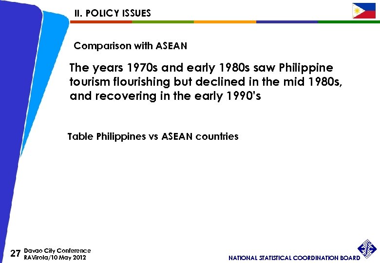 II. POLICY ISSUES Comparison with ASEAN The years 1970 s and early 1980 s