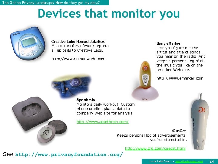 The Online Privacy Landscape: How do they get my data? Devices that monitor you