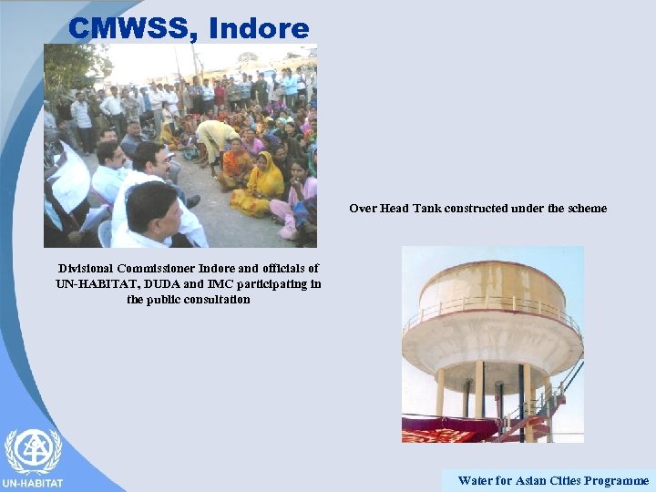 CMWSS, Indore Over Head Tank constructed under the scheme Divisional Commissioner Indore and officials