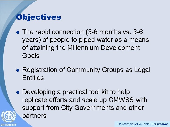 Objectives l The rapid connection (3 -6 months vs. 3 -6 years) of people