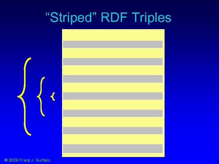 “Striped” RDF Triples © 2009 Franz J. Kurfess 