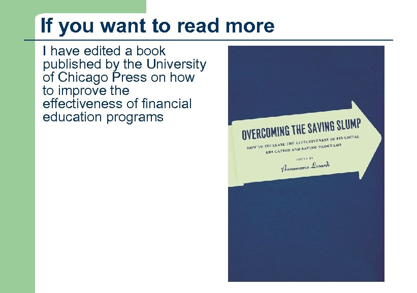 If you want to read more I have edited a book published by the