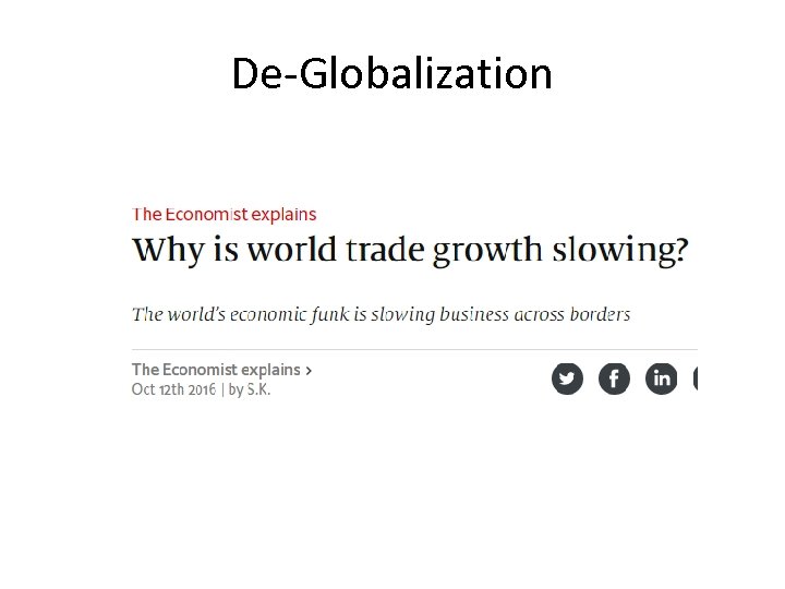 De-Globalization 