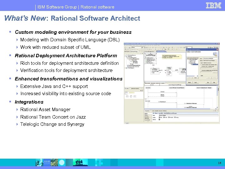 IBM Software Group | Rational software What's New: Rational Software Architect Custom modeling environment