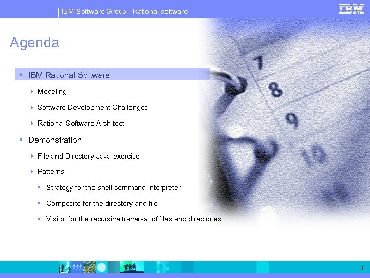 IBM Software Group | Rational software Agenda IBM Rational Software Modeling Software Development Challenges