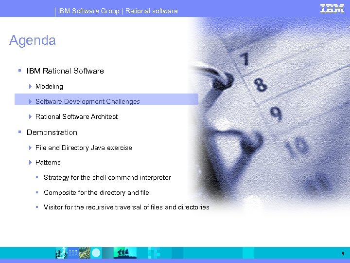 IBM Software Group | Rational software Agenda IBM Rational Software Modeling Software Development Challenges