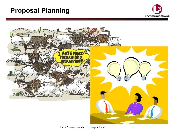 Proposal Planning L-3 Communications Proprietary 