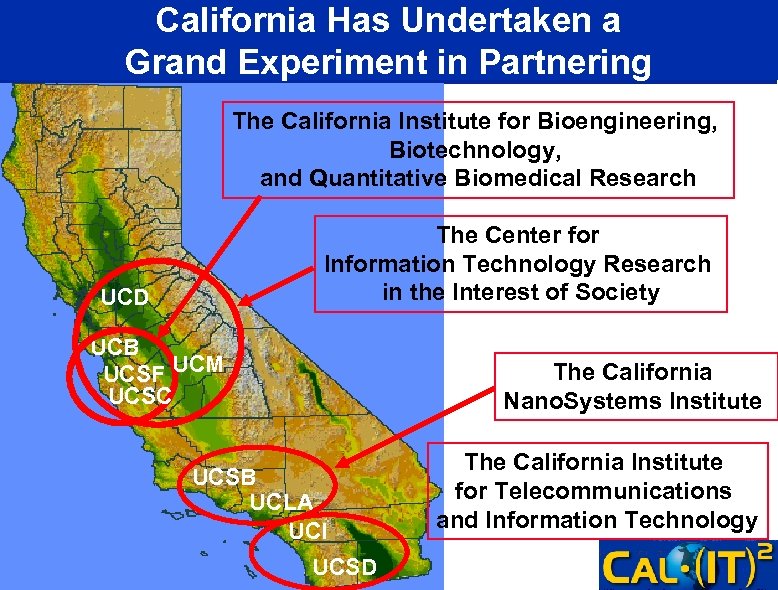 California Has Undertaken a Grand Experiment in Partnering The California Institute for Bioengineering, Biotechnology,