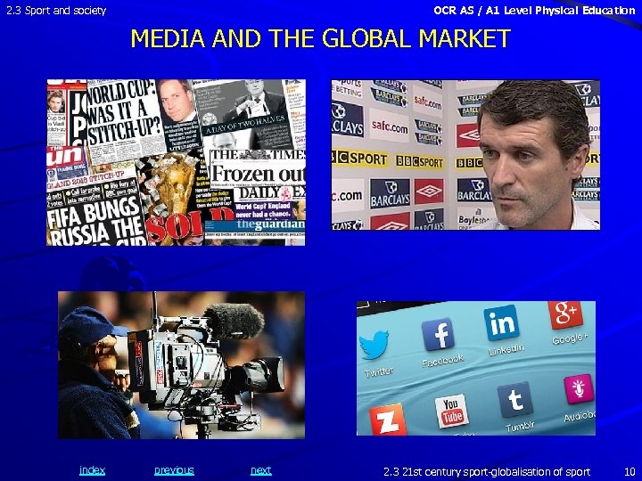 2. 3 Sport and society OCR AS / A 1 Level Physical Education MEDIA