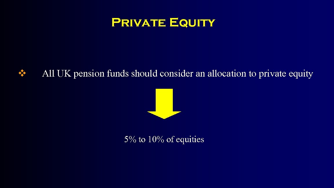 Private Equity v All UK pension funds should consider an allocation to private equity