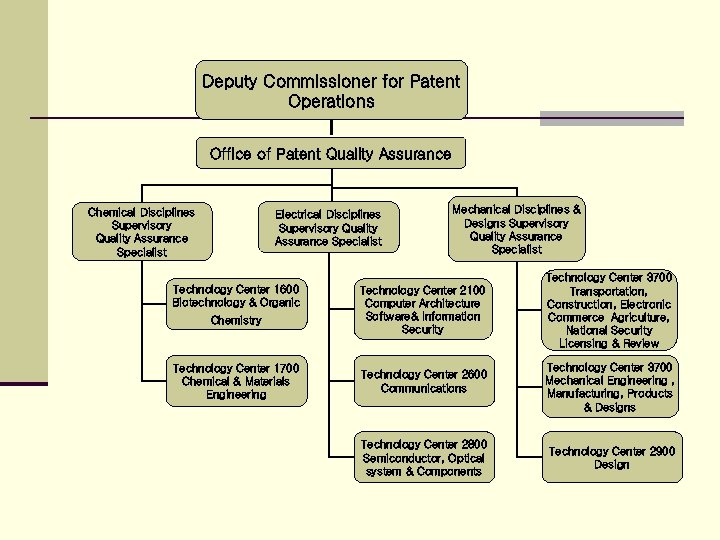 Deputy Commissioner for Patent Operations Office of Patent Quality Assurance Chemical Disciplines Supervisory Quality