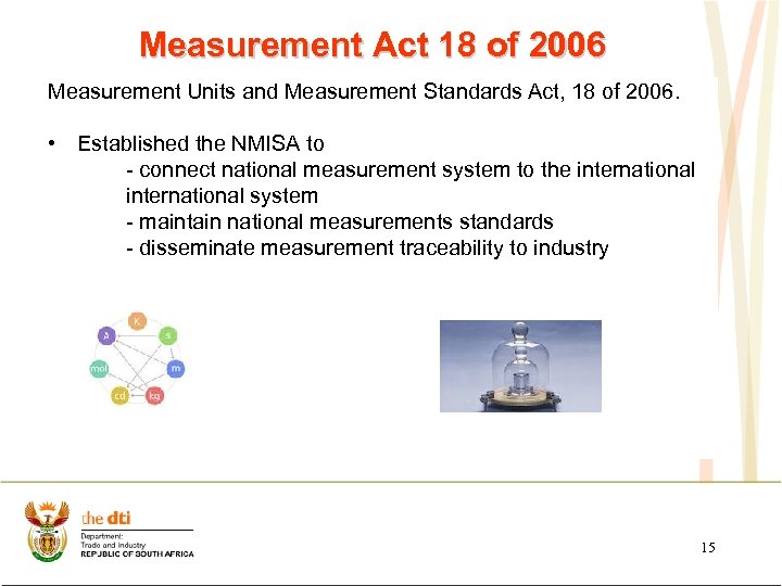 Measurement Act 18 of 2006 Measurement Units and Measurement Standards Act, 18 of 2006.