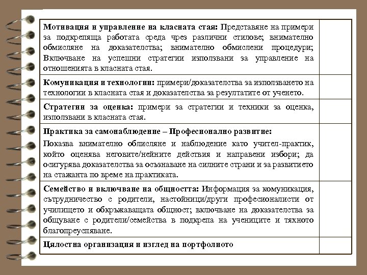 Мотивация и управление на класната стая: Представяне на примери за подкрепяща работата среда чрез