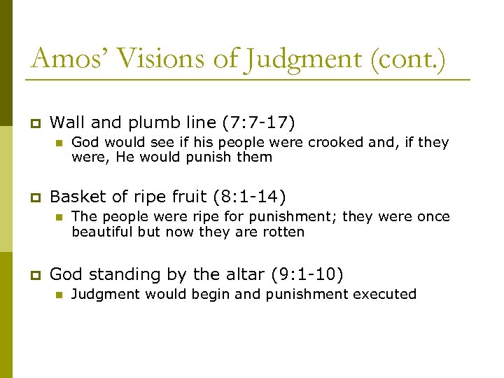 Amos A Brief Introduction to Prophetic Books