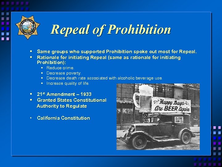 Repeal of Prohibition § Same groups who supported Prohibition spoke out most for Repeal.