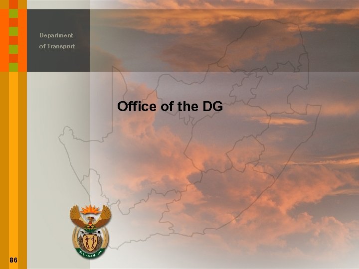 Department of Transport Office of the DG 86 